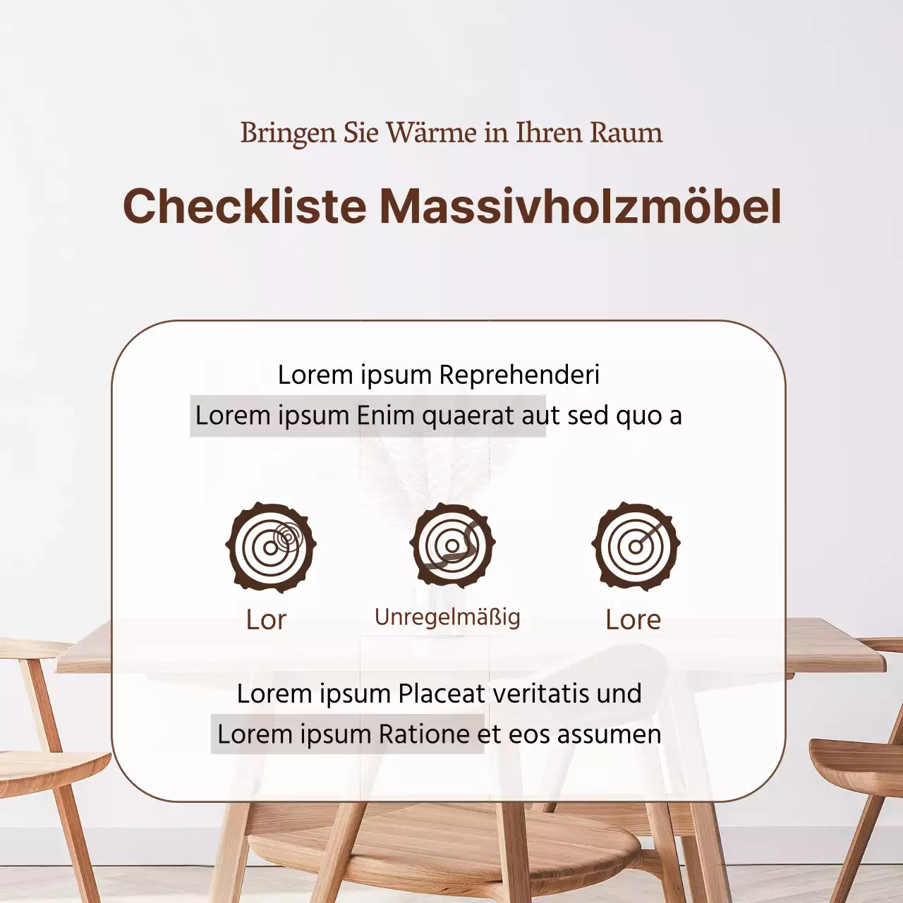 Braune FotografieHervorhebung sauberer Einrichtungsgegenstände Checkliste Innenausstattung