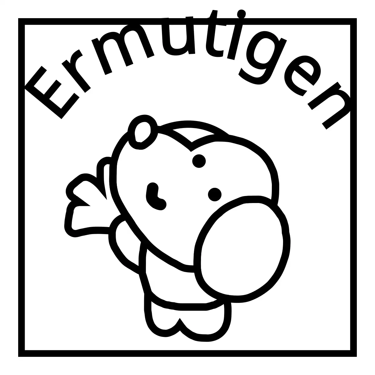 Fröhliches Konzept mit einem niedlichen Welpen Linie Illustration in schwarz