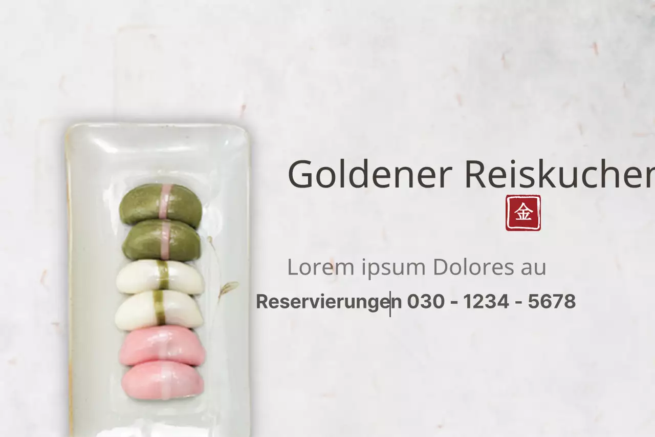 Goldener Reiskuchen