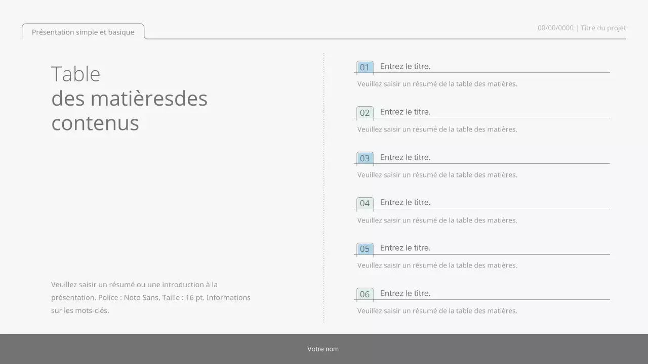 Kit de présentation simple et basique dans les tons pastels et blancs