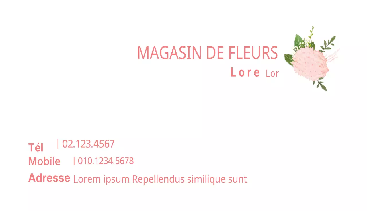 44729_Carte de visite Fleur