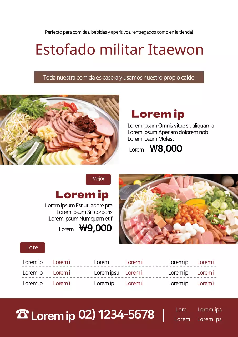 Foto roja Comida destacada Menú Motsunabe