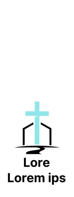 Kerk kruis illustratie logo