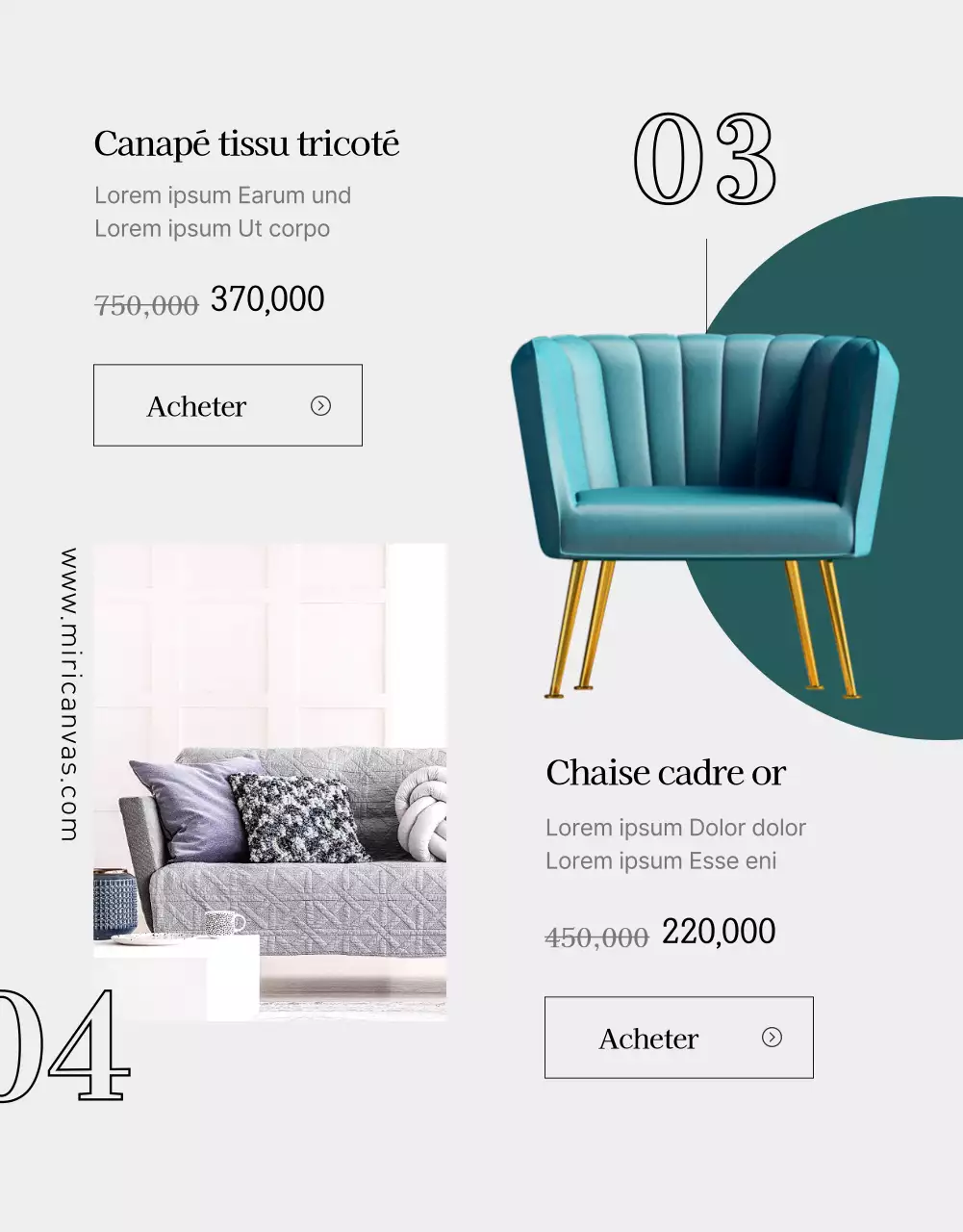 Turquoise, moderne et propre meubles remis à neuf détails de la vente à moitié prix
