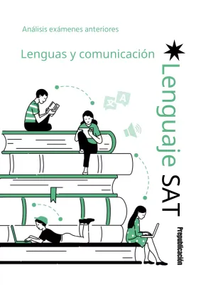 La cubierta del libro SAT Language tiene un sencillo esquema de color verde.