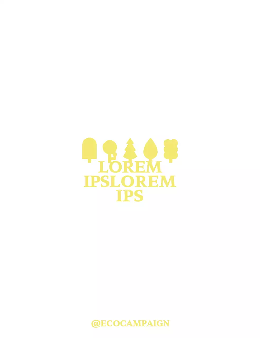 Illustration moderne et simple d'un arbre pour la promotion de la campagne Green Life