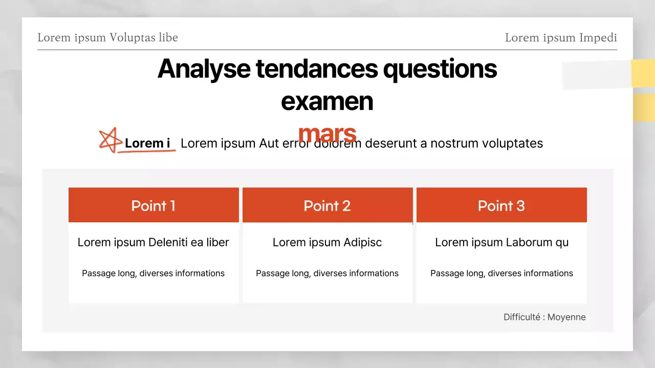 Réponses au test blanc et rouge de l'examen blanc et rouge