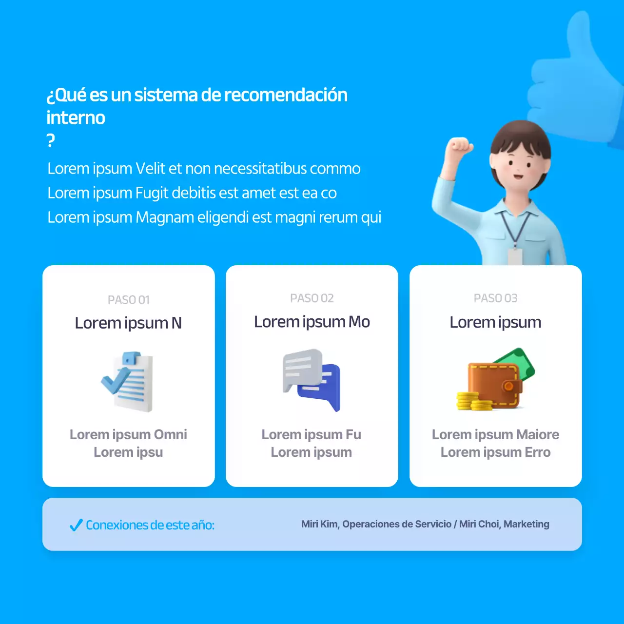 Ilustración azul en 3D de un sistema de remisión interna