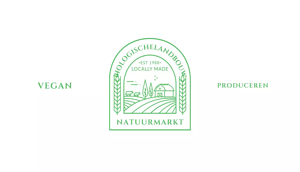 Visitekaartje met logo natuurlijke boerderij