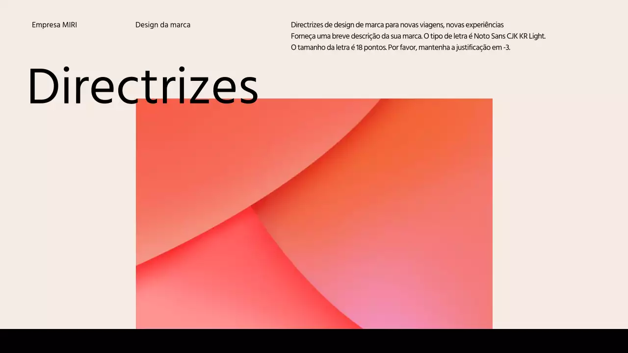 Uma diretriz de marca simples com cores marfim e laranja