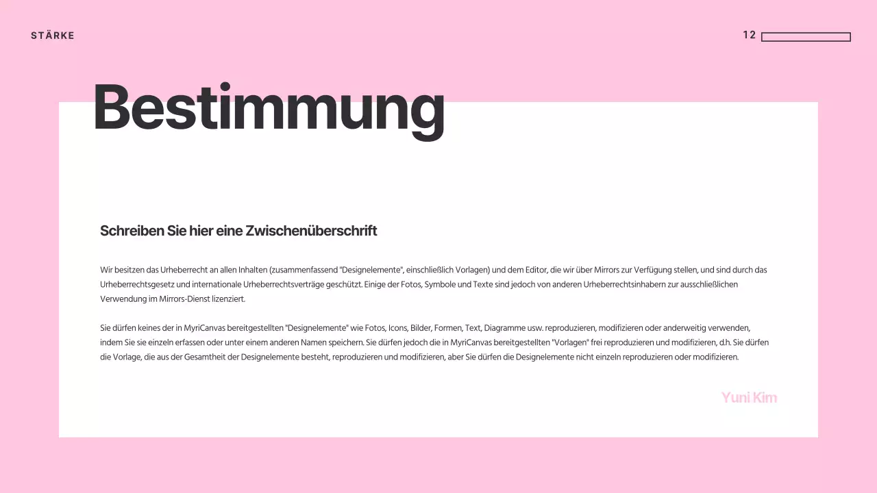 Einzigartige Präsentationen