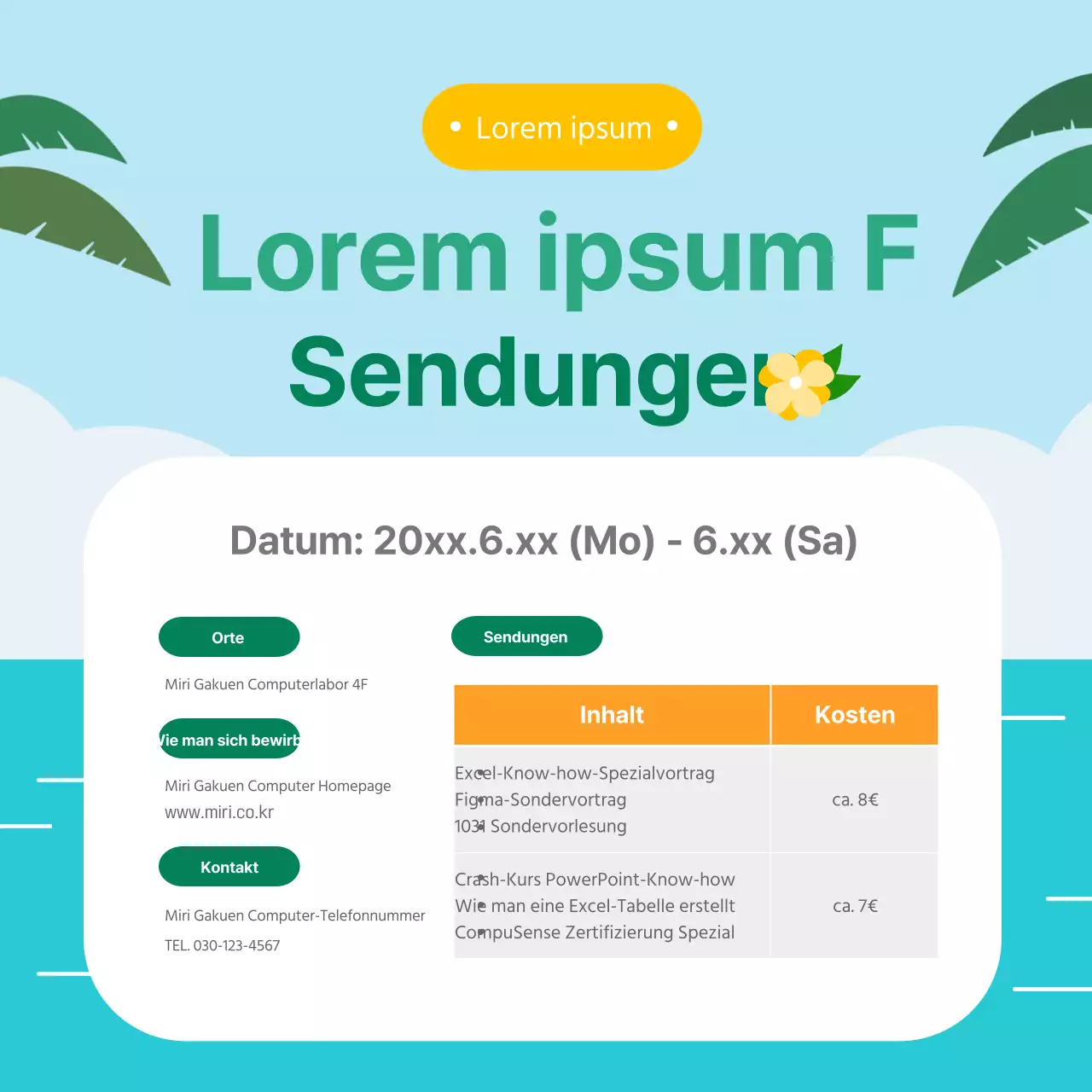 Programmführer am Meer