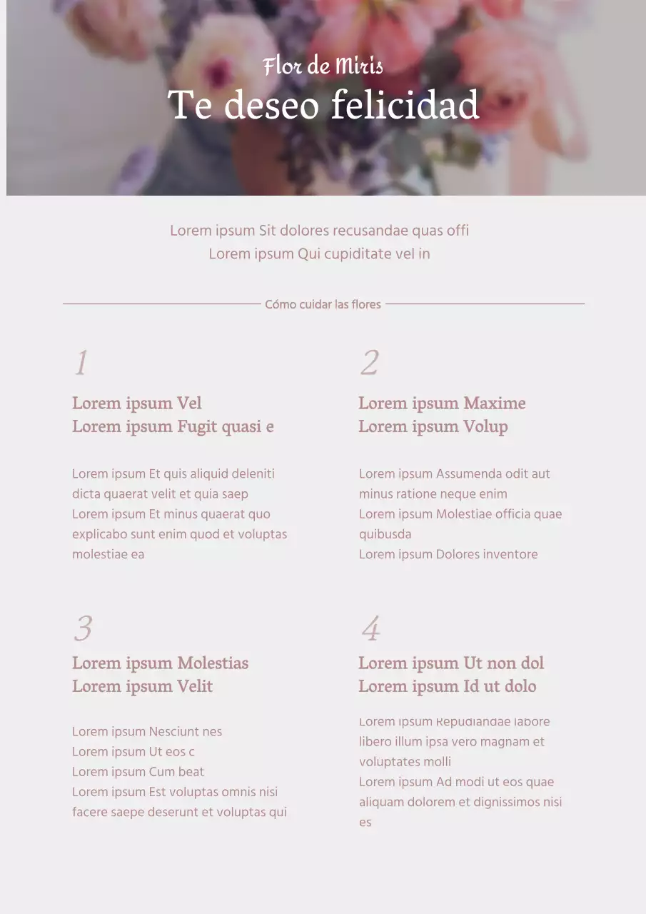 Foto Split Layout Floristería en rosa vintage