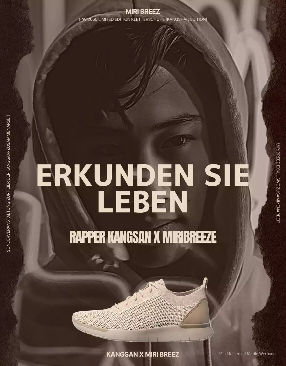 Eine Zusammenarbeit bei Wanderschuhen in Sepia und Beige