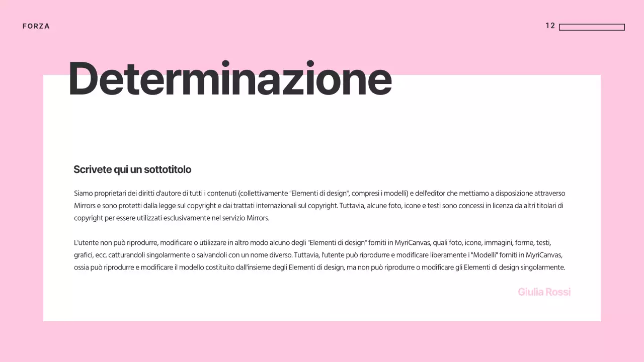 Presentazioni uniche