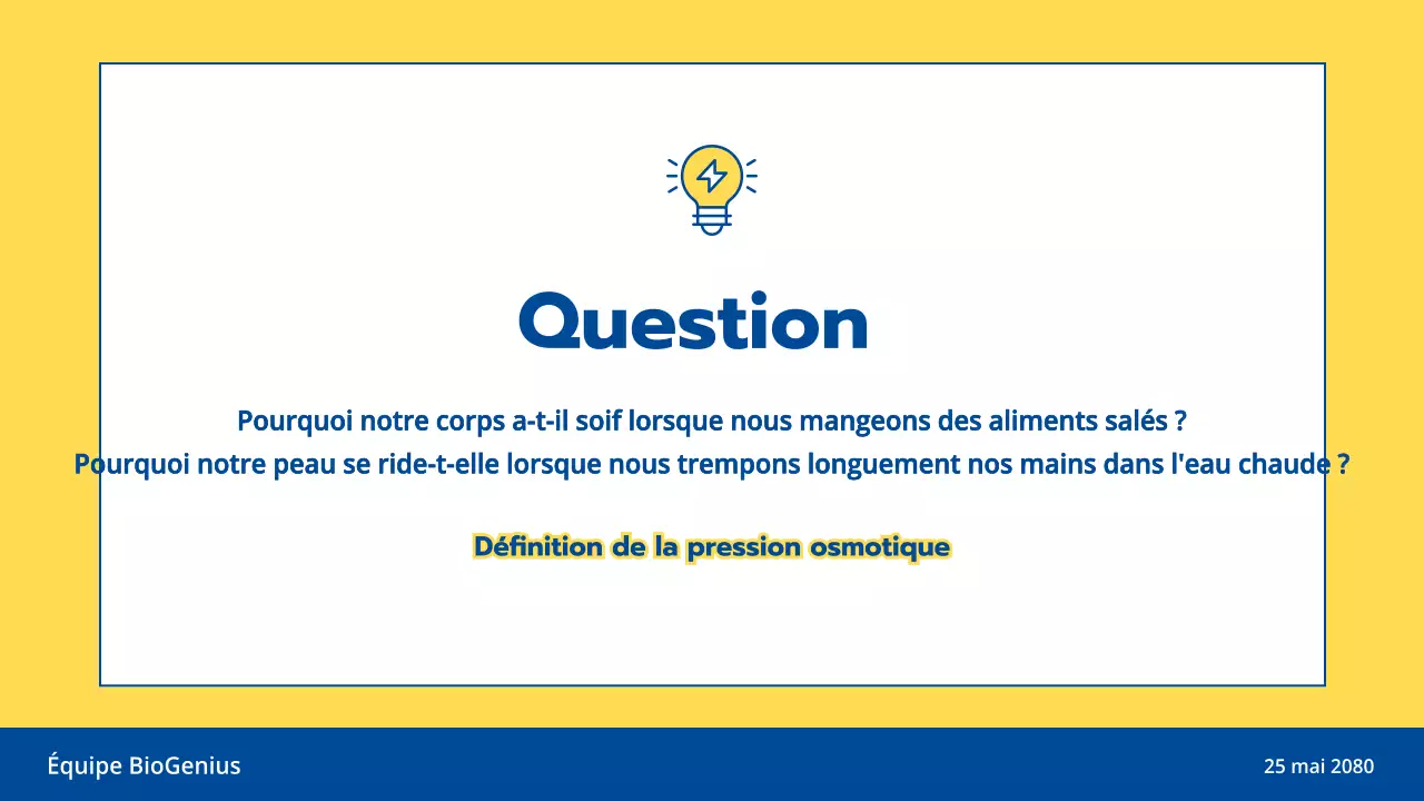 Illustration de lignes bleu clair et jaune thème de présentation propre pour les expériences scientifiques et les cours d'éducation