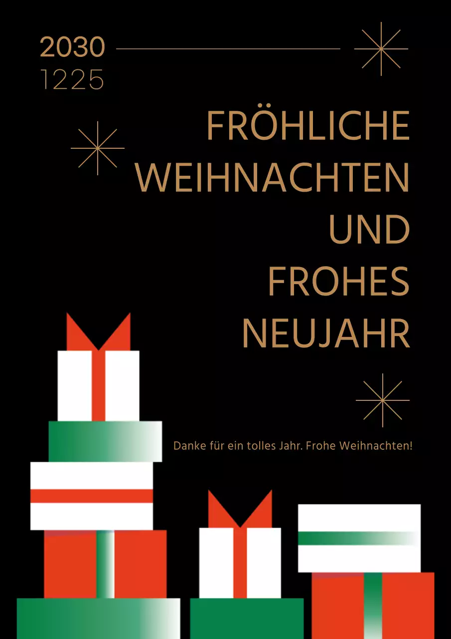 Weihnachtsposter in Schwarz