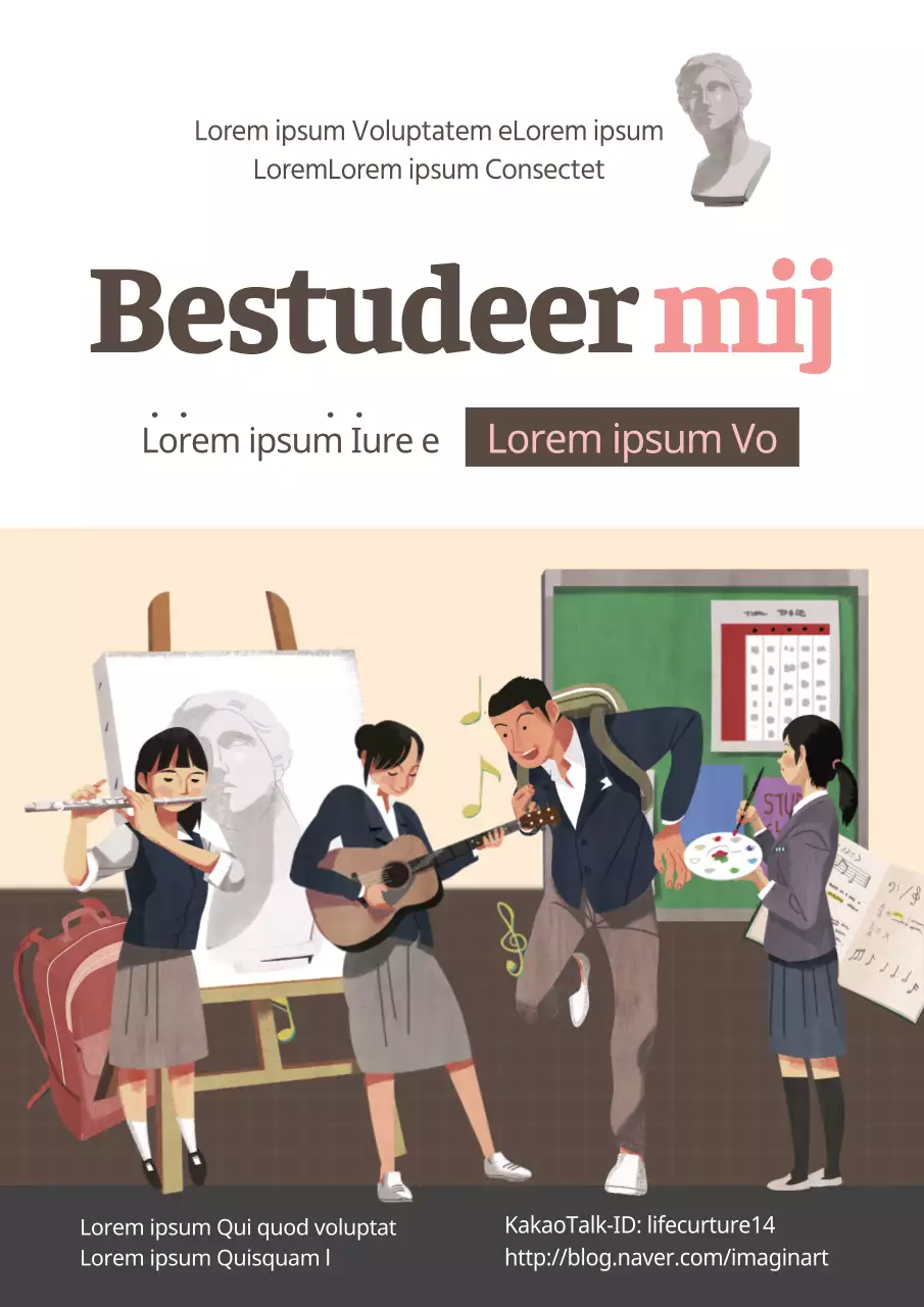 Bevorder praktijkgerichte activiteiten met bruine en roze illustraties van leerlingen die hun hobby's doen