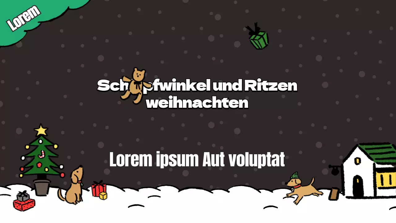 Schwarz-grüne Weihnachtslied-Musikpost