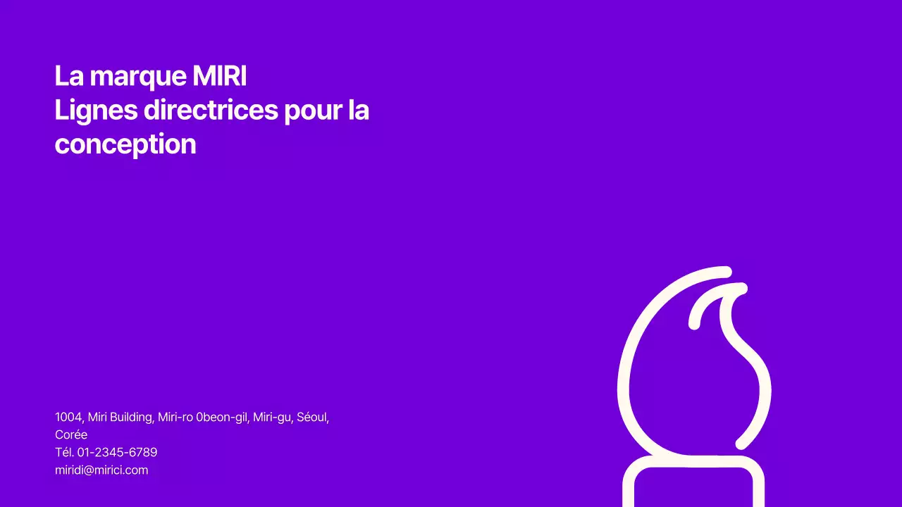 Lignes directrices de la marque avec des accents de texte propres en violet et en citron
