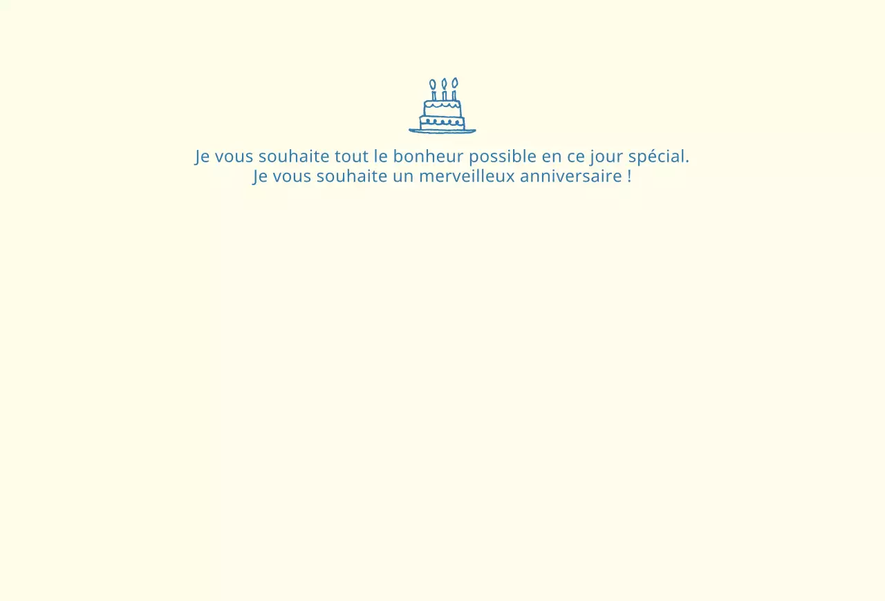 Carte postale d'anniversaire