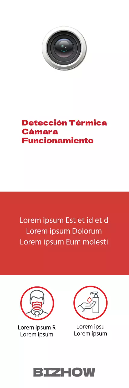 Guía de funcionamiento de la cámara térmica Red White Simple