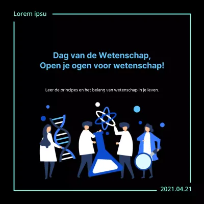 Een schone wetenschappelijke dag in zwart en lichtblauw