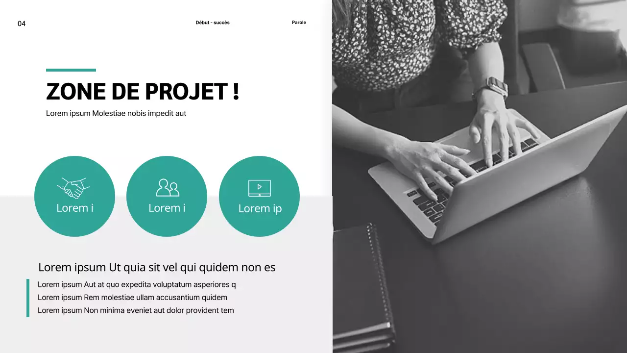 Proposition de société de marketing simple et de couleur menthe