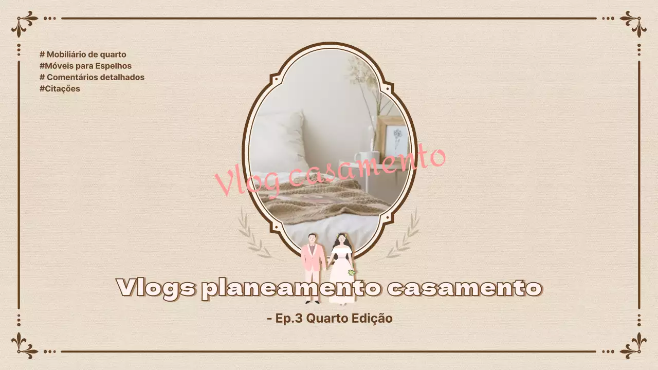 Vlog de casamento com tons suaves