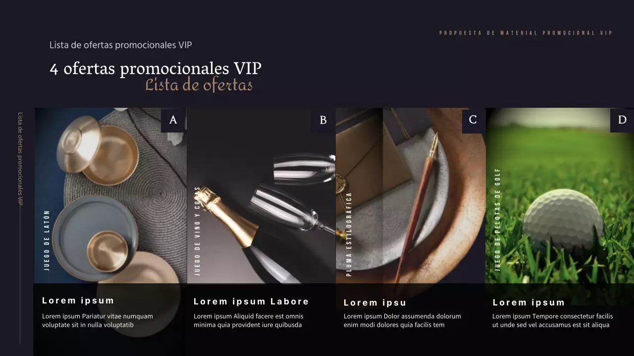 Los toques de oro y negro crean un ambiente lujoso.