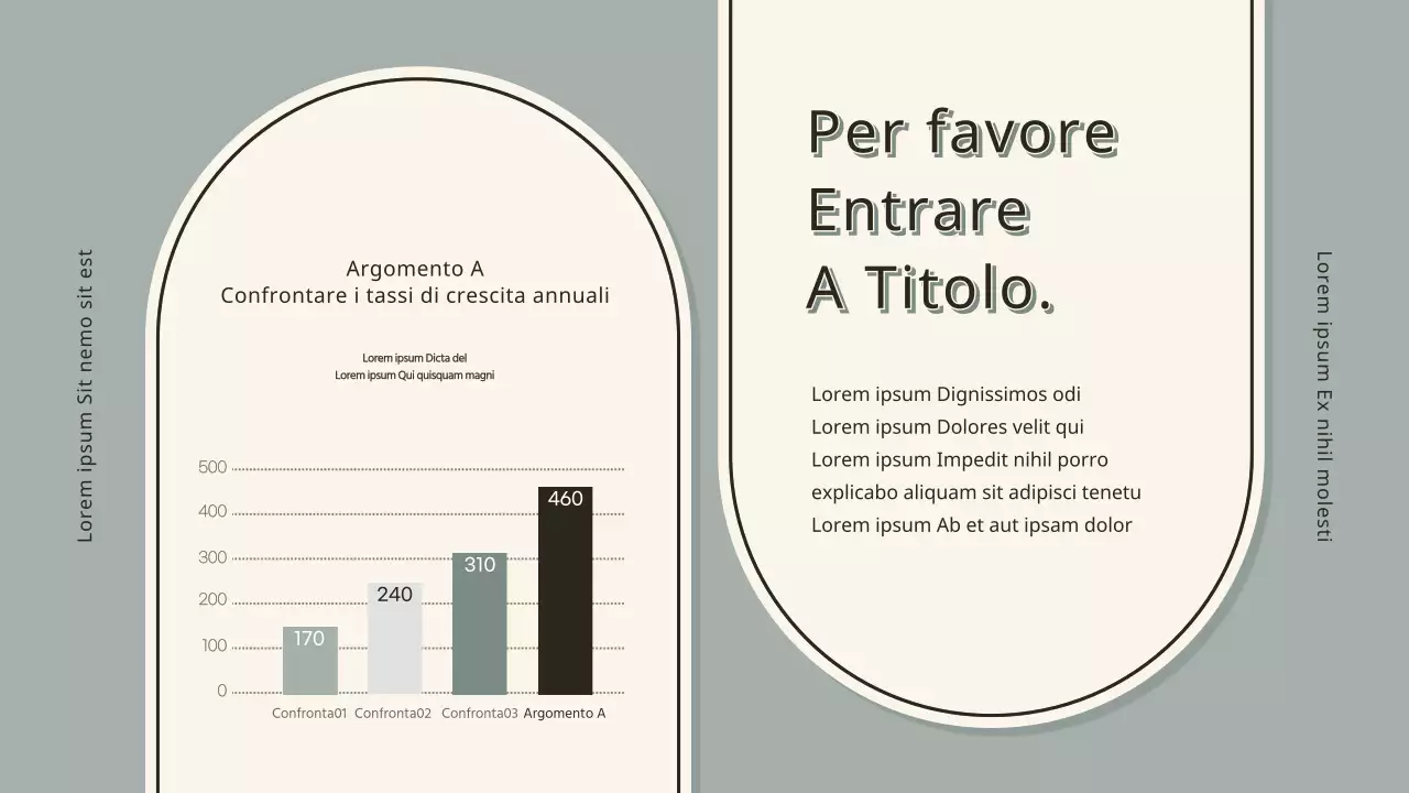 Infografica sul grafico a colonne con concetto di avorio e grigio