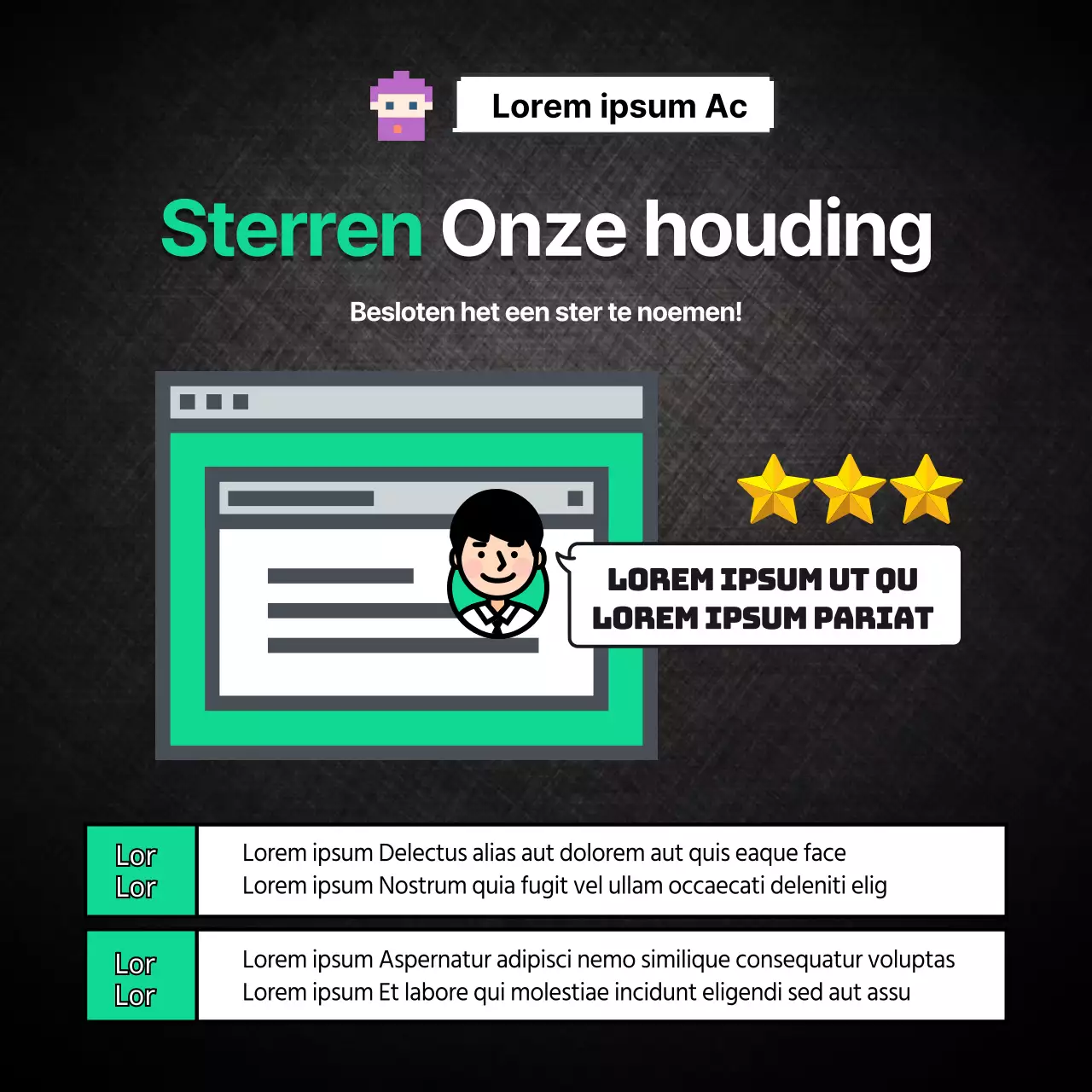 Turquoise en zwart sterrenkaartnieuws