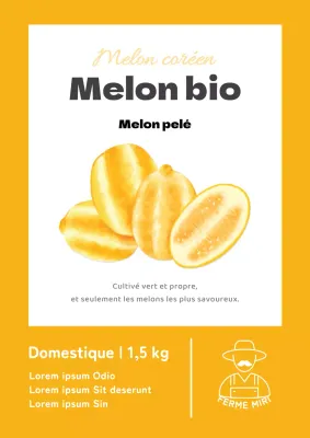 Promouvoir les melons de ferme simples en jaune