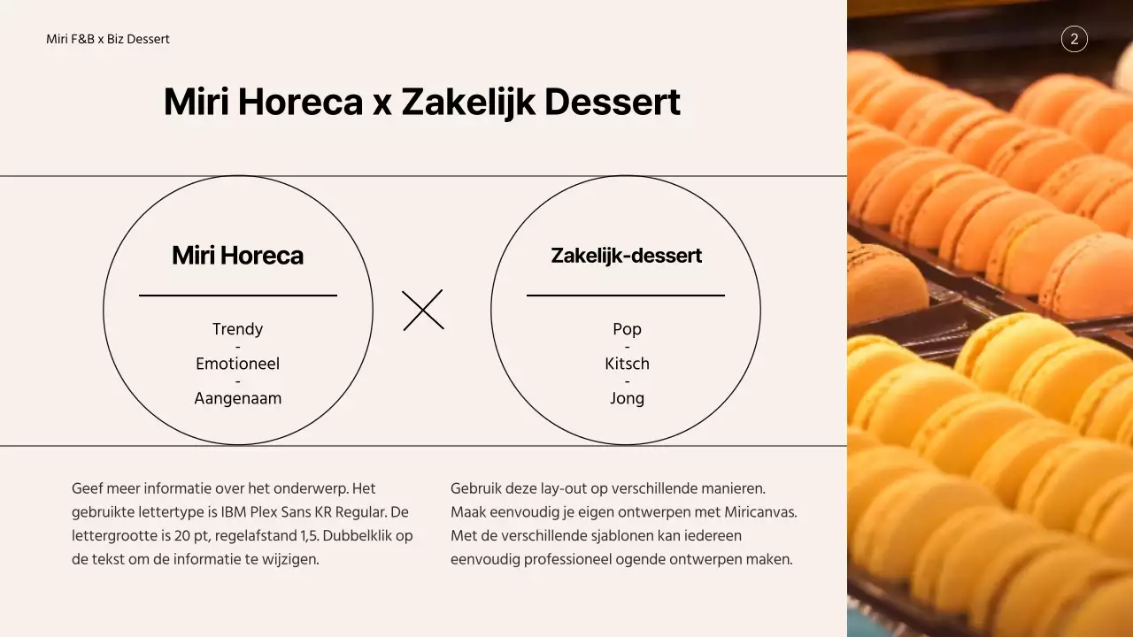 Geel en pastel dessert merksamenwerkingsvoorstel