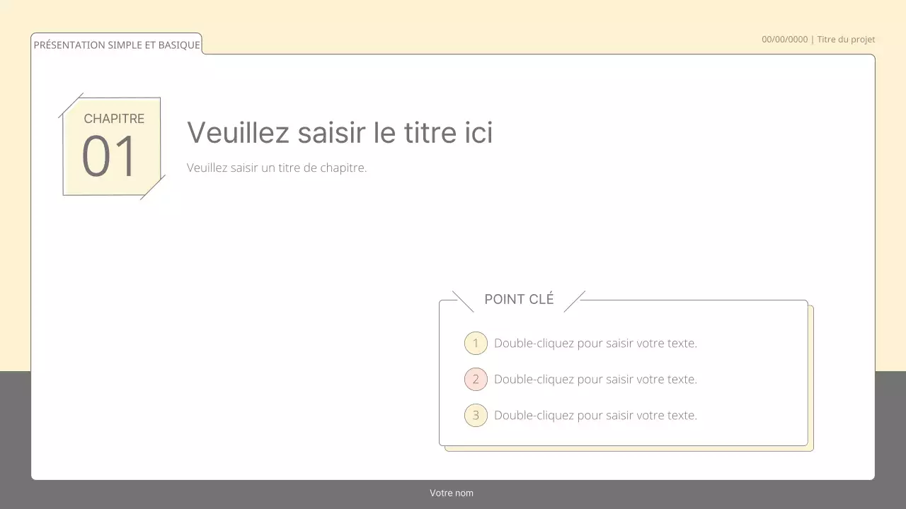 Kit de présentation simple et basique dans les tons pastels et blancs