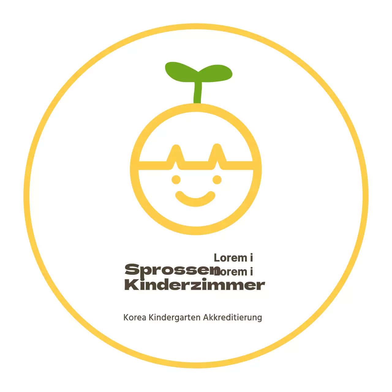 Einfaches niedliches illustriertes Kinderzimmerschild