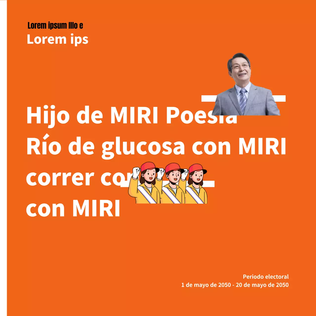 Trabajador de apoyo electoral Puestos resaltados en naranja
