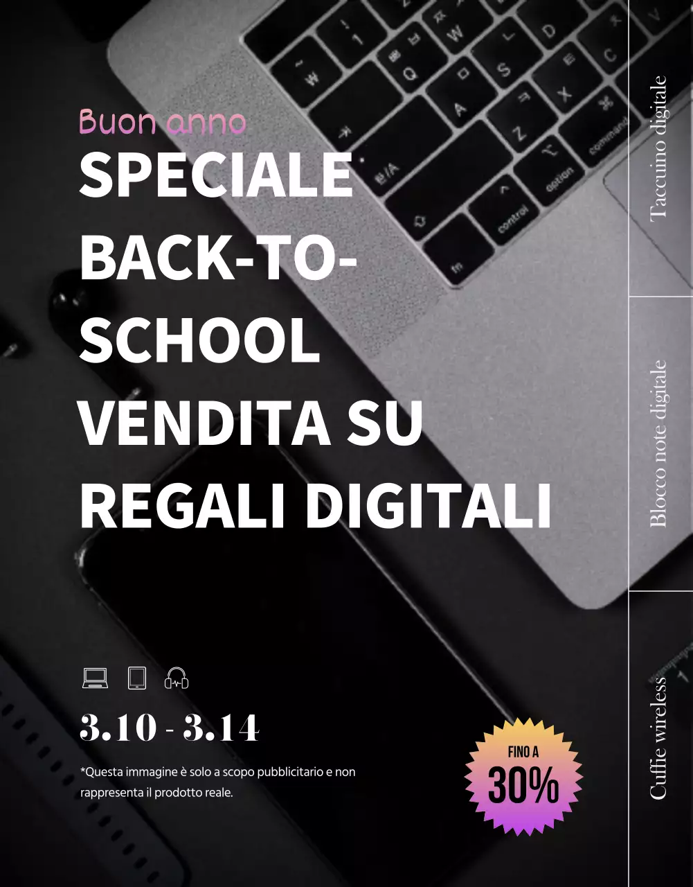 Punti viola Regalo per il ritorno a scuola Laptop Pad Offerte regalo digitali