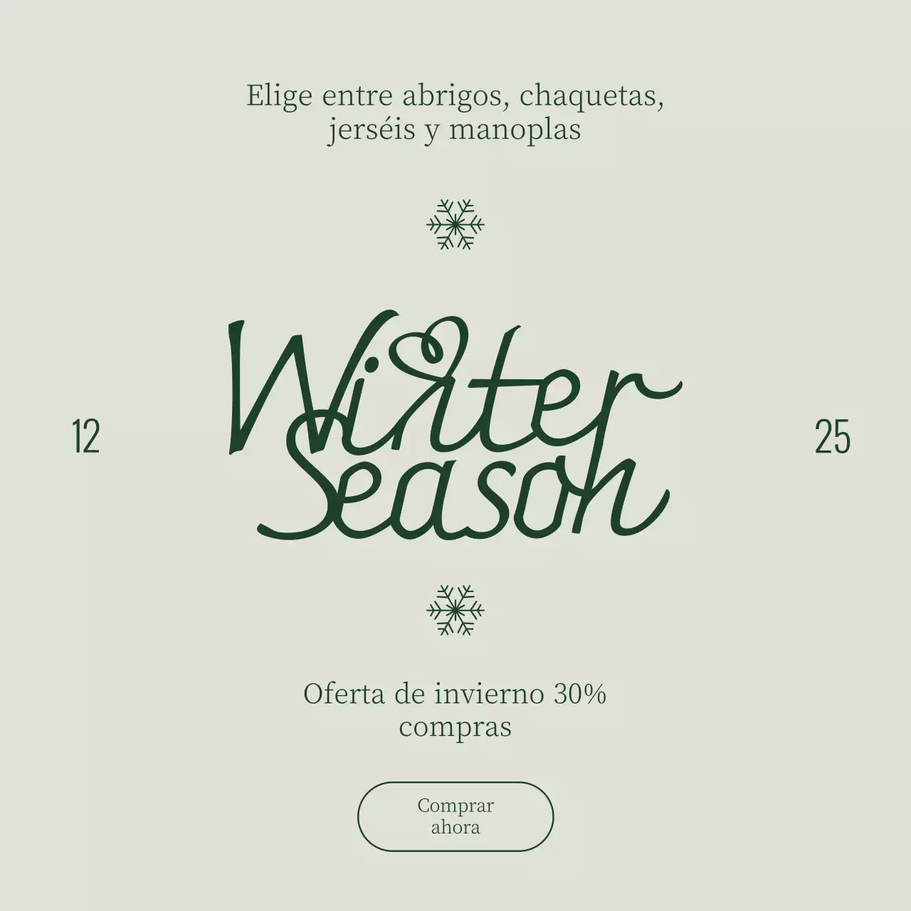 Sencilla y limpia plaza de eventos navideños de invierno