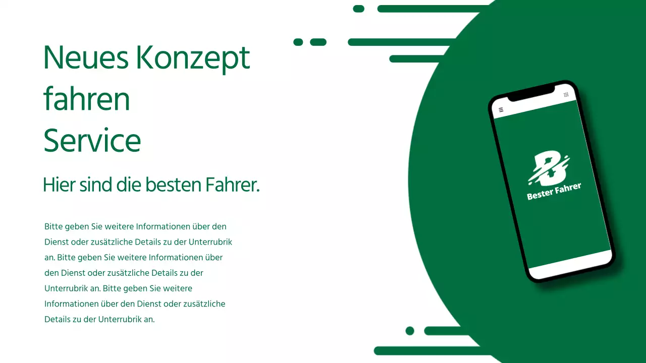 Grüner, sauberer und starker Serviceführer