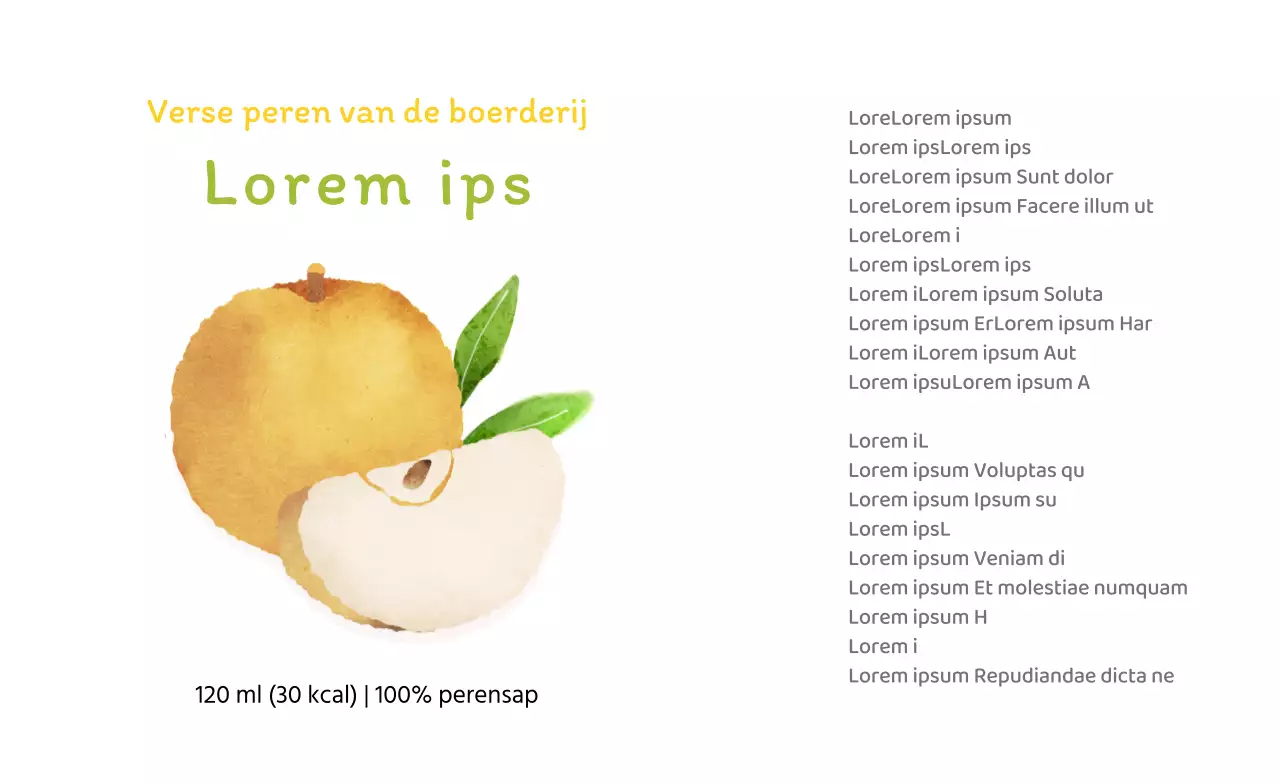 Gele aquarel Voelend Perensap Stickers
