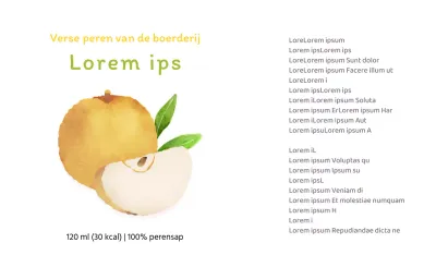 Gele aquarel Voelend Perensap Stickers