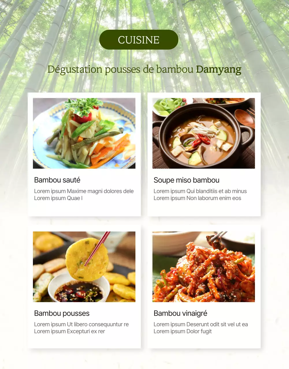 Green, Healthy Foods page détaillée