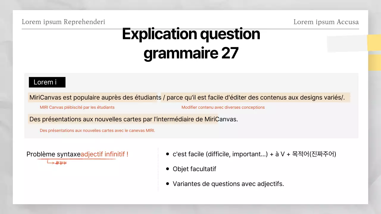 Réponses au test blanc et rouge de l'examen blanc et rouge