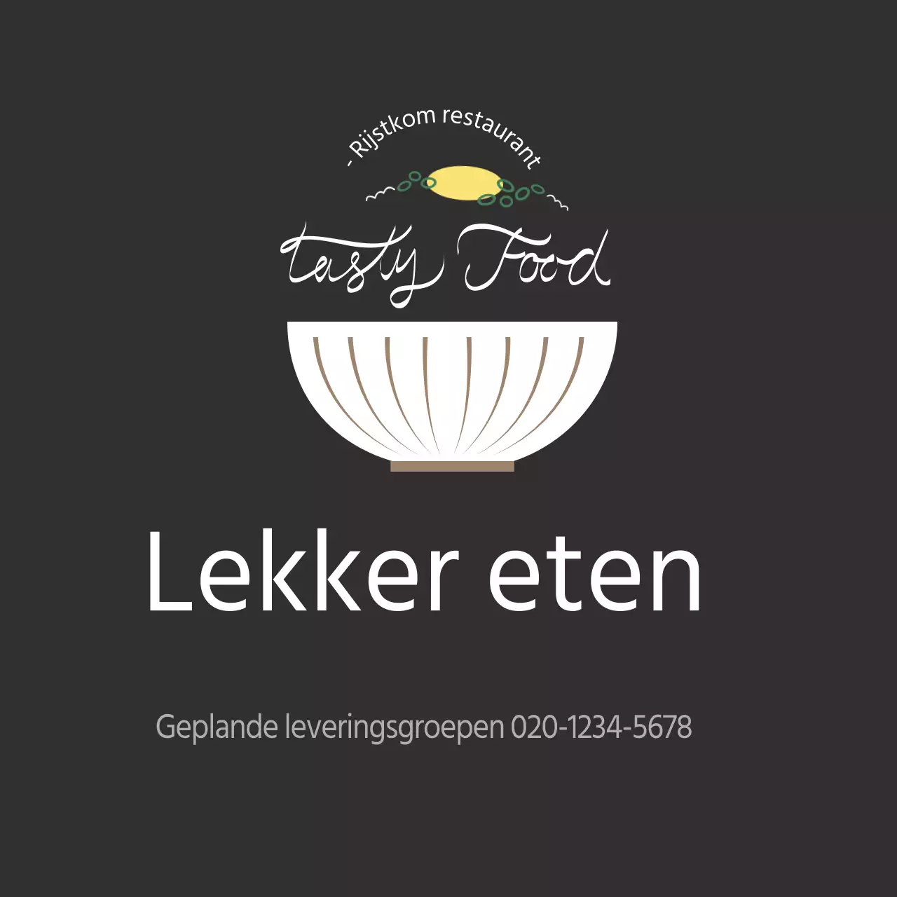 Zwarte eenvoudige rijstkom Bento-sticker