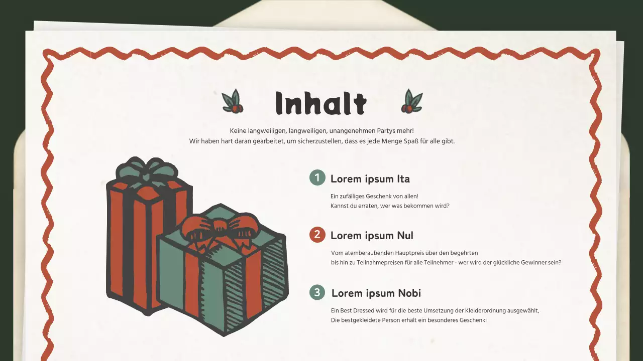 Vintage Weihnachten Brief Konzept Einladung