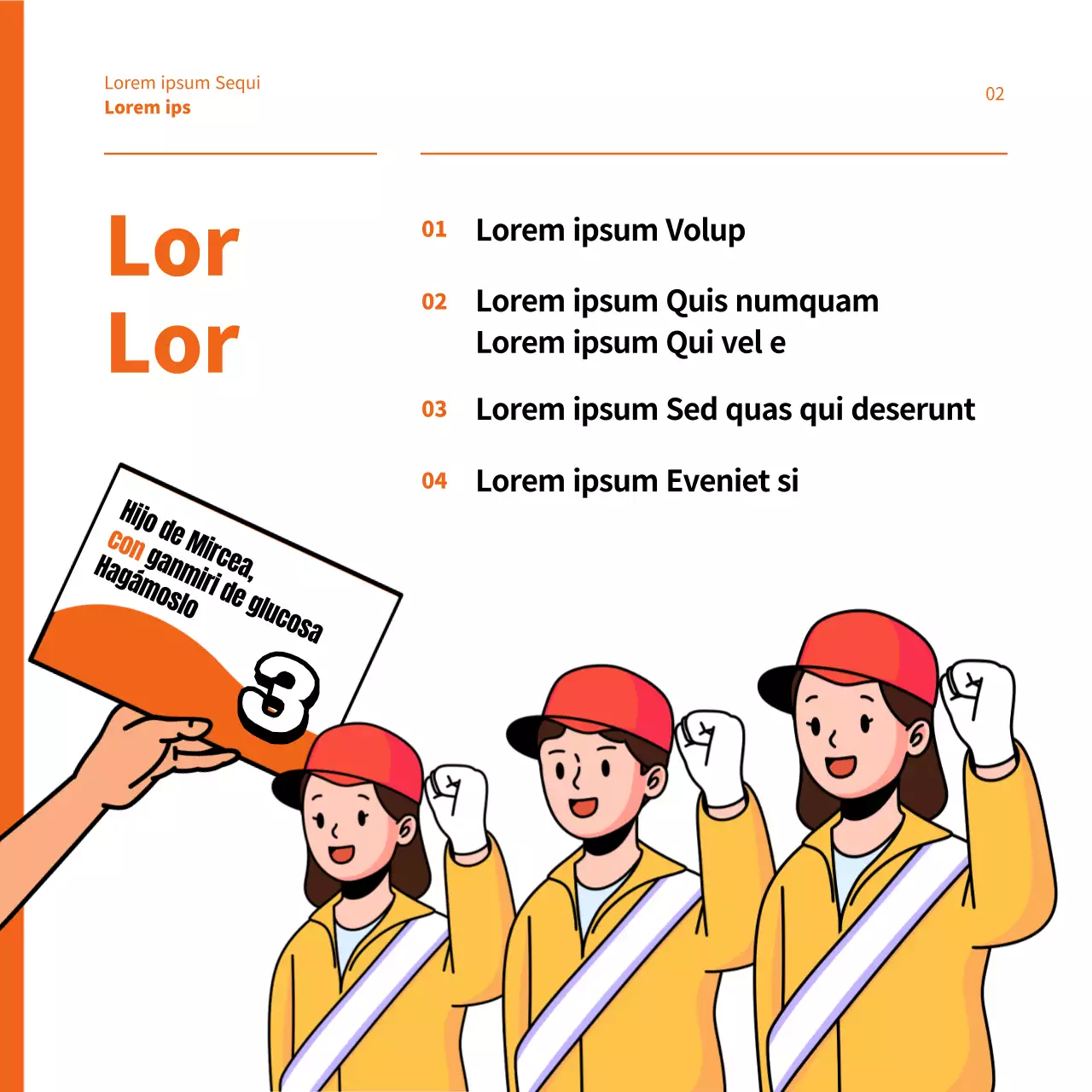 Trabajador de apoyo electoral Puestos resaltados en naranja