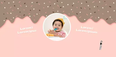 Cute rosa und weißen Dessert Illustration Konzept für einen Kindergeburtstag Feier