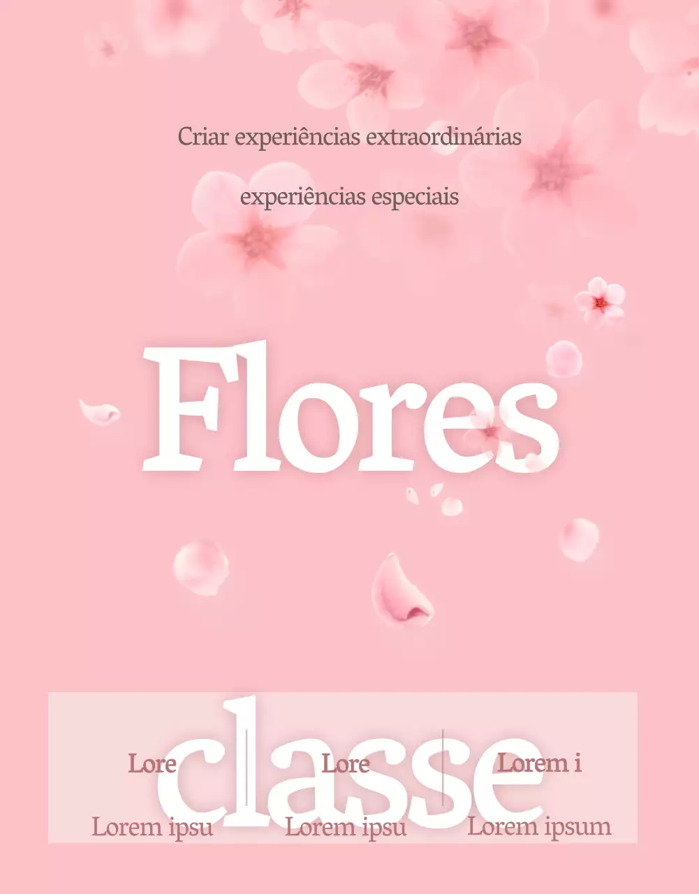 Detalhes da aula de flores