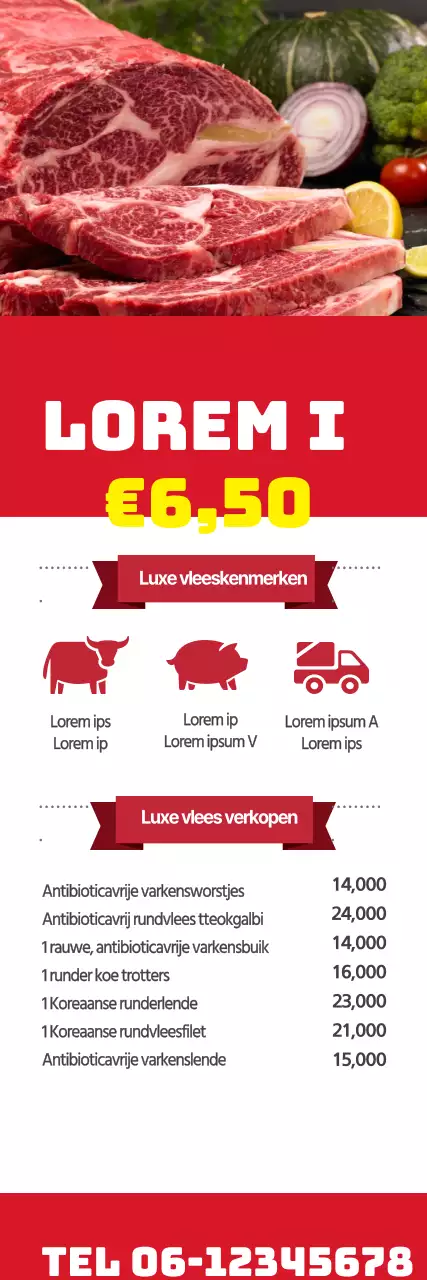 Rauw vlees banner